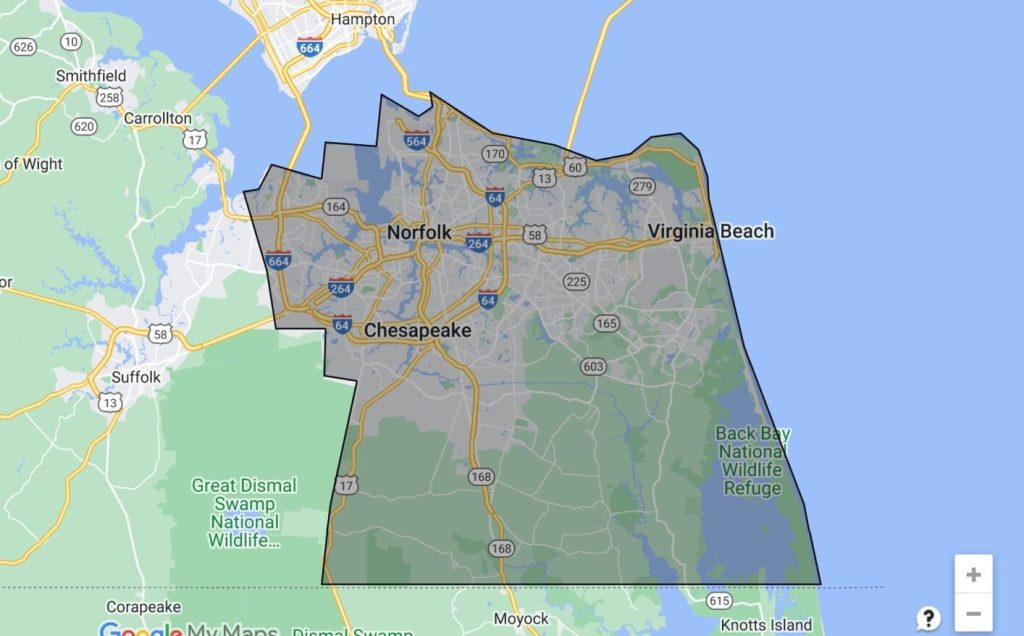 Map of our service area